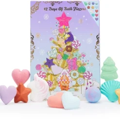 I Heart Revolution 12 Days Of Bath Fizzers -Teint Lisse Soldes Magasin i heart revolution 12 days of bath fizzers coffret cadeau concu pour les baignoires 1